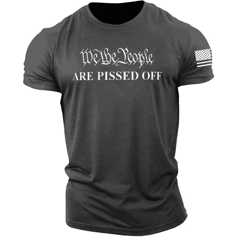 We The People Are Pissed Off Men's Cotton Shirt