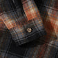 Mens Corduroy Plaid Stitching Button Up Casual Long Sleeve Shirts