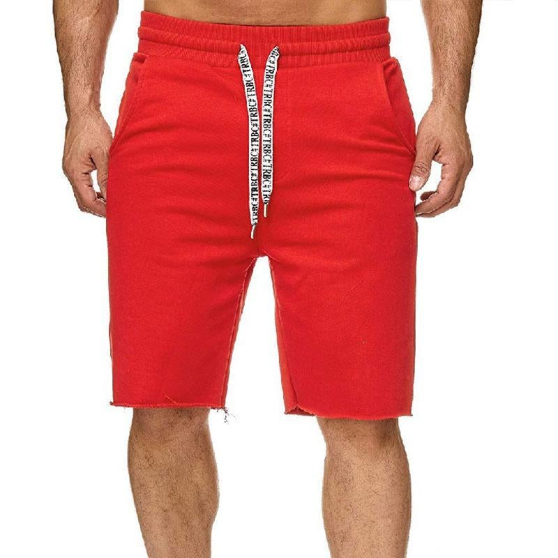 Men's Beach Solid Color Cotton Shorts