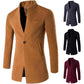 One Button Stand Collar Slim Fit Wool Coat