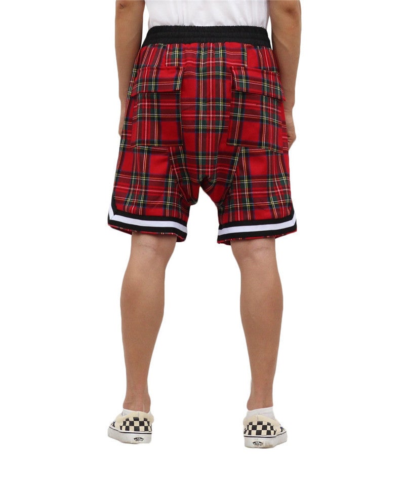 Men's Vintage Plaid Basketball Shorts