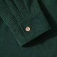 Mens Pure Color Stand Collar Corduroy Casual Long Sleeve Shirts