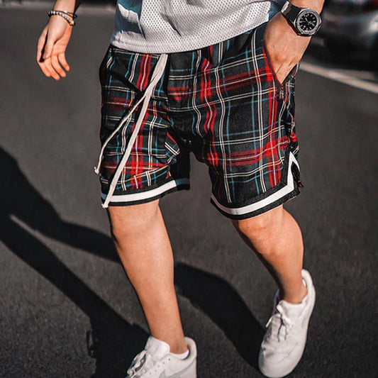 Men's Vintage Plaid Basketball Shorts