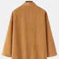 Mens Corduroy Solid Color Lace Up Casual Loose Kimono With Pocket