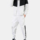 Mens Contrast Patchwork Zip Hooded Jacket Casual Sports Two Pieces Outfits