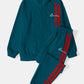 Mens Side Stripe Letter Embroidered Zip Jacket Corduroy Two Pieces Outfits