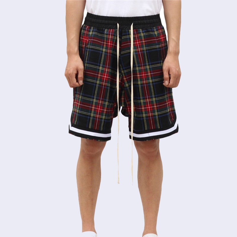 Men's Vintage Plaid Basketball Shorts