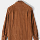 Mens Faux Suede Flap Pocket Lapel Solid Casual Long Sleeve Shirts
