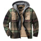 Men's fake two-piece casual plaid pattern long-sleeved jacket