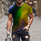 Short Sleeve Vintage Crew Neck Shirts & Tops Multicolor M