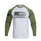 Men's Patriotic American Flag Raglan Sleeve Long Sleeve T-shirts