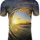Men's 3D Abstract Print T-Shirt Light Purple S