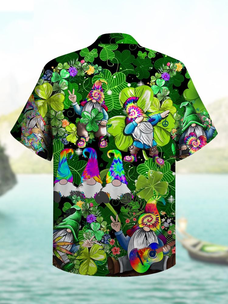 St. Patrick's Day Clover Elf Men's Short Sleeve Shirt