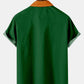 St. Patrick's Day Simple Clover Color Matching Men's Shirt