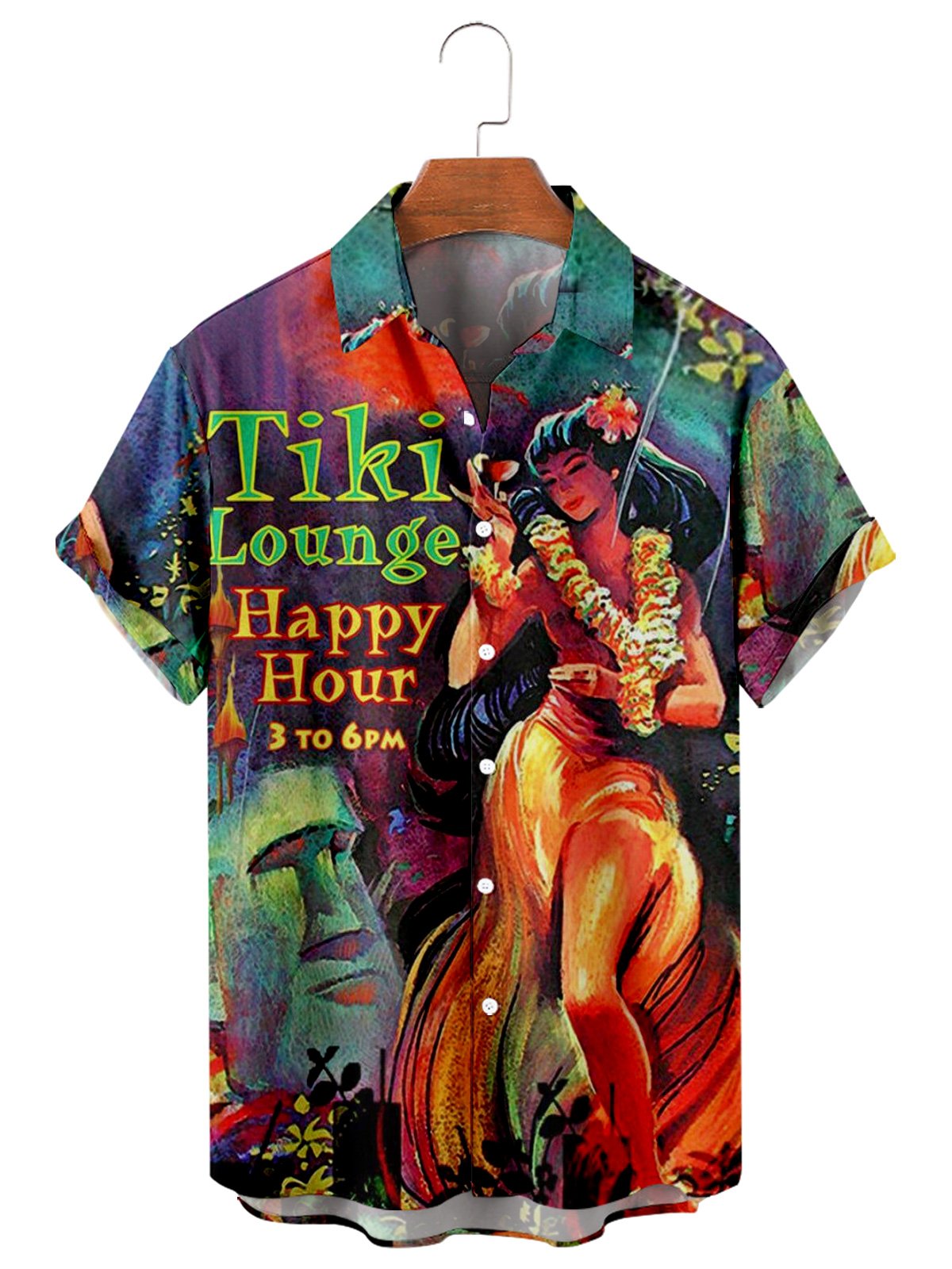 National Hawaii Aloha Men's Large Short Sleeve Shirt