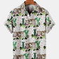 St. Patrick's Day Clover Lucky Casual Loose Men's Large Short Sleeve Shirt