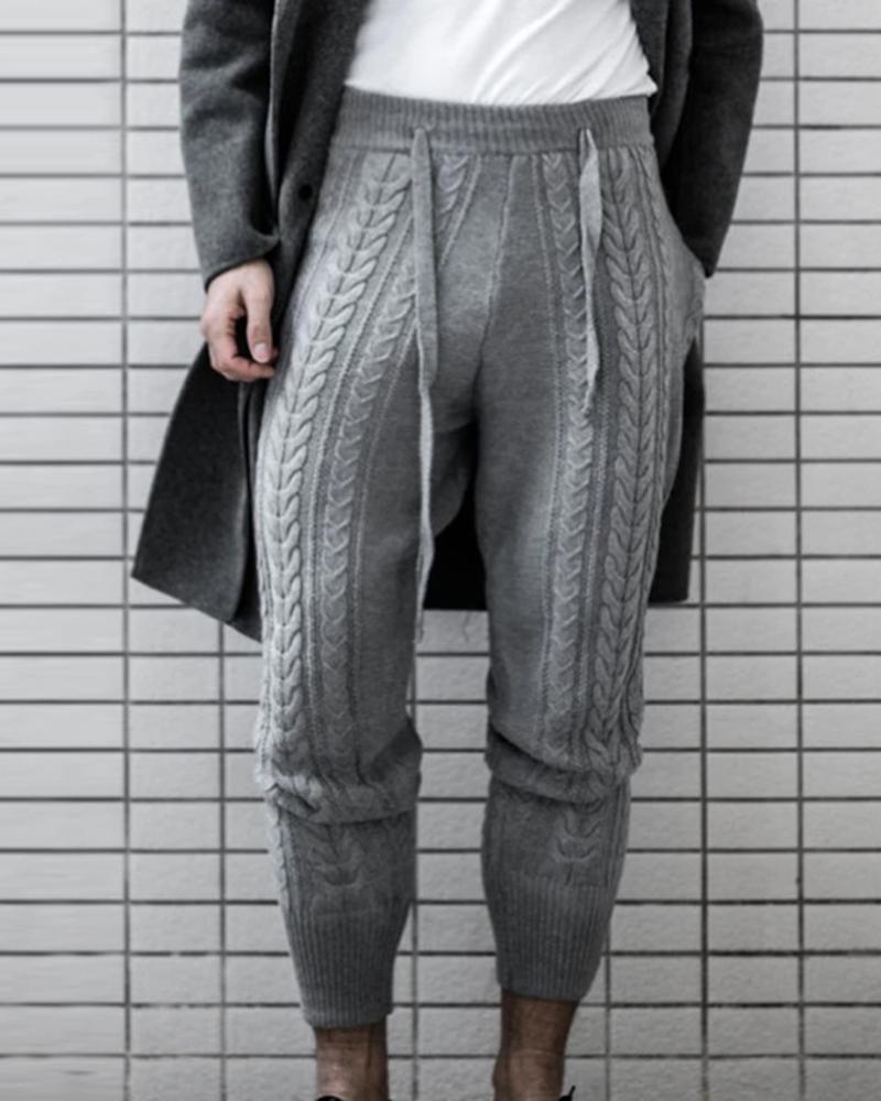 Men's casual sweater and warm trousers