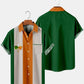 St. Patrick's Day Simple Clover Color Matching Men's Shirt