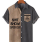 Simple Funny Text Casual Men's Large Short Sleeve Shirt