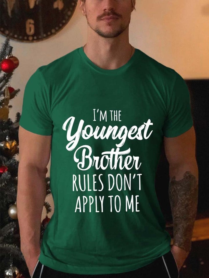 Men's I'm The Youngest Brother Rules Don't Apply To Me Tshirt