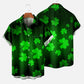 St. Patrick's Day Clover Print Men's Large Shirt
