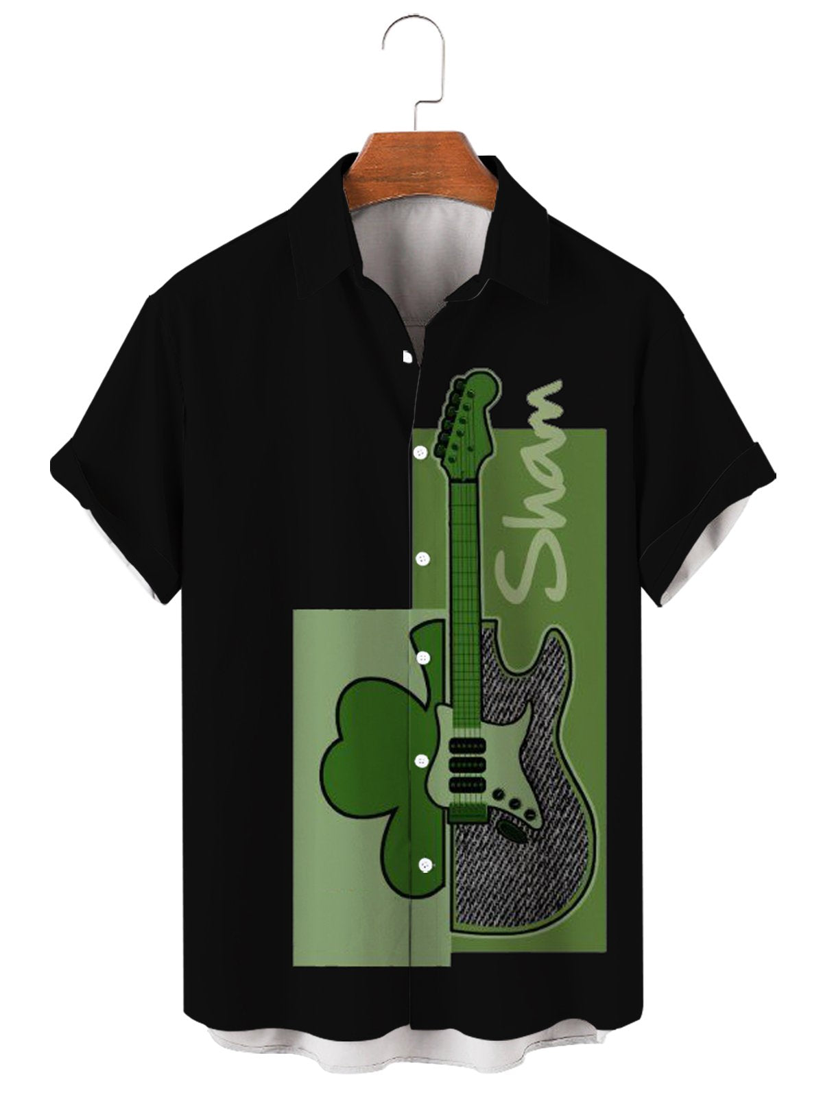 St. Patrick's Day Casual Loose Men's Large Short Sleeve Shirt