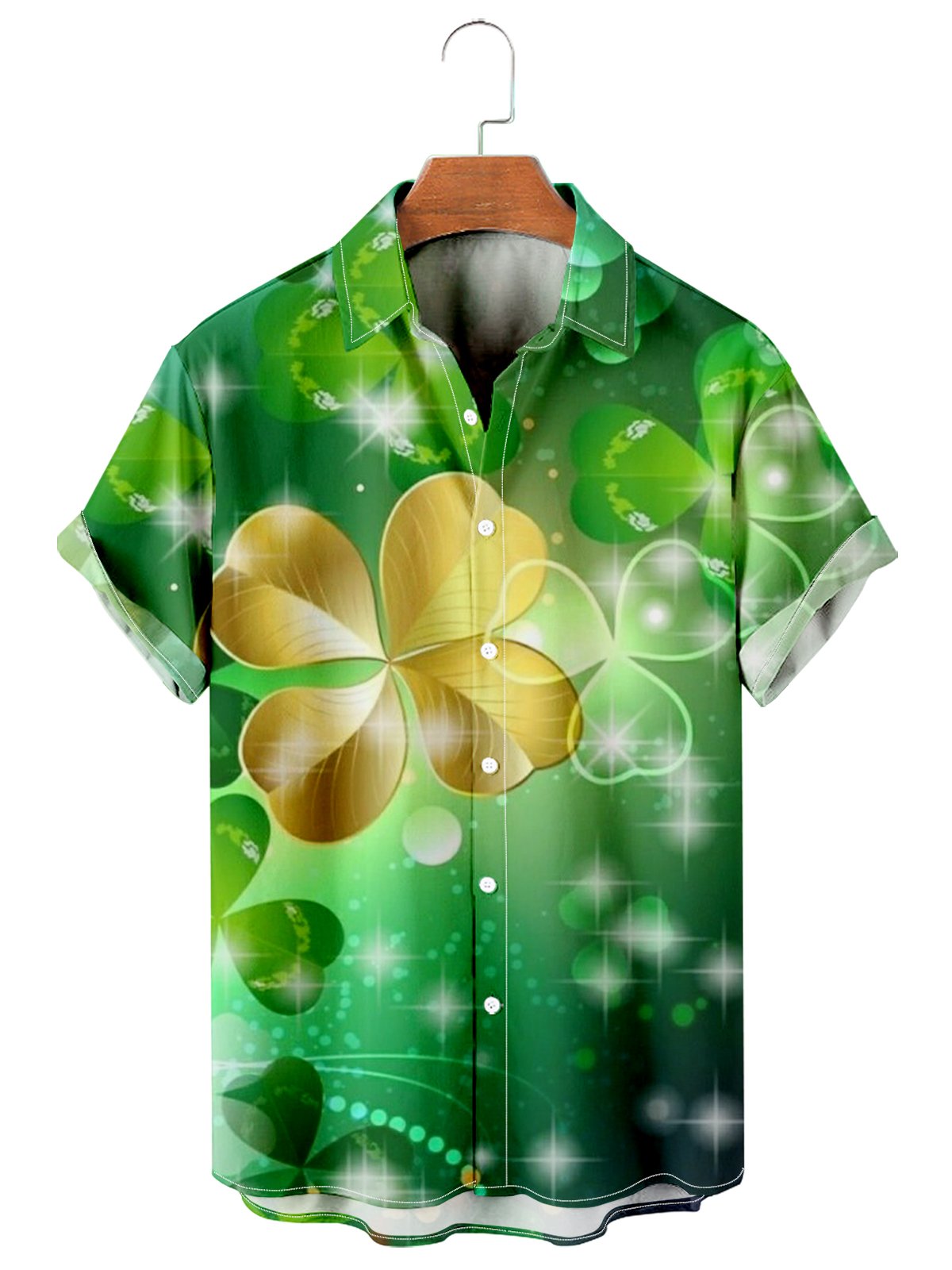 St. Patrick's Day casual loose men's plus size short-sleeved