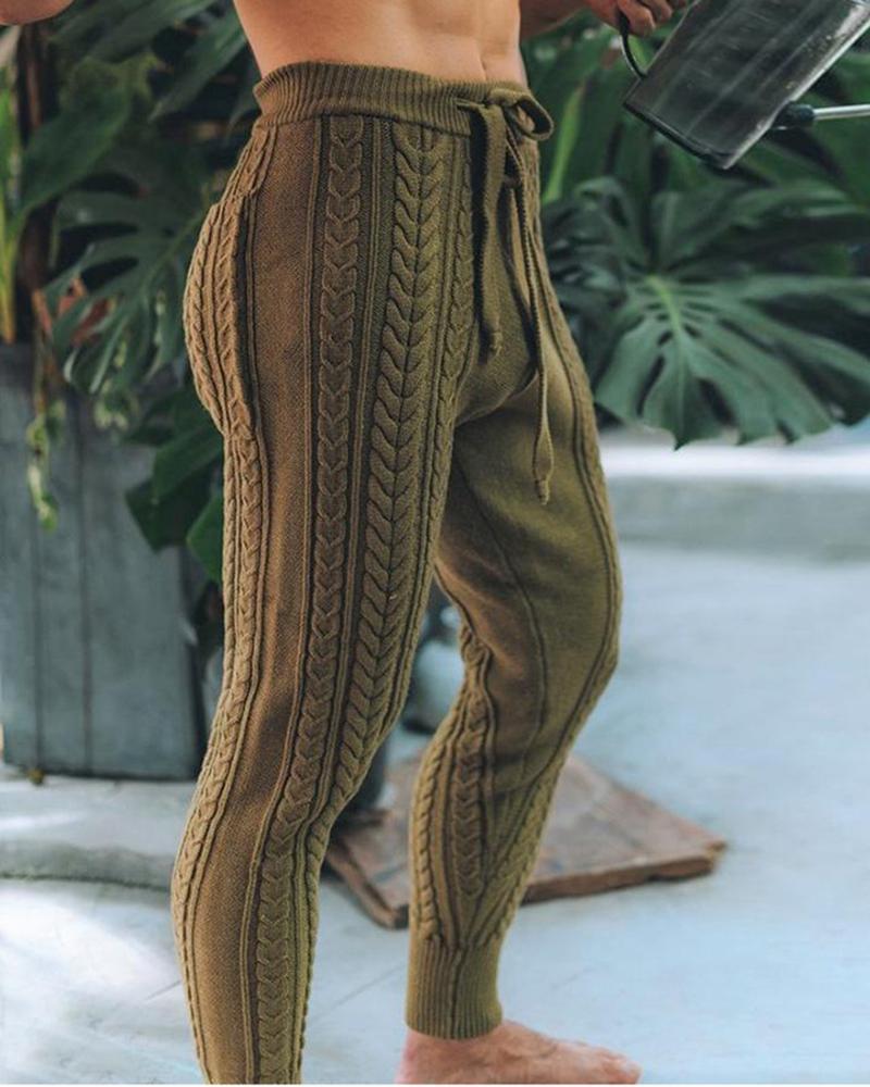 Men's casual sweater and warm trousers