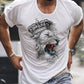 Men's casual judas lion ink print T-shirt