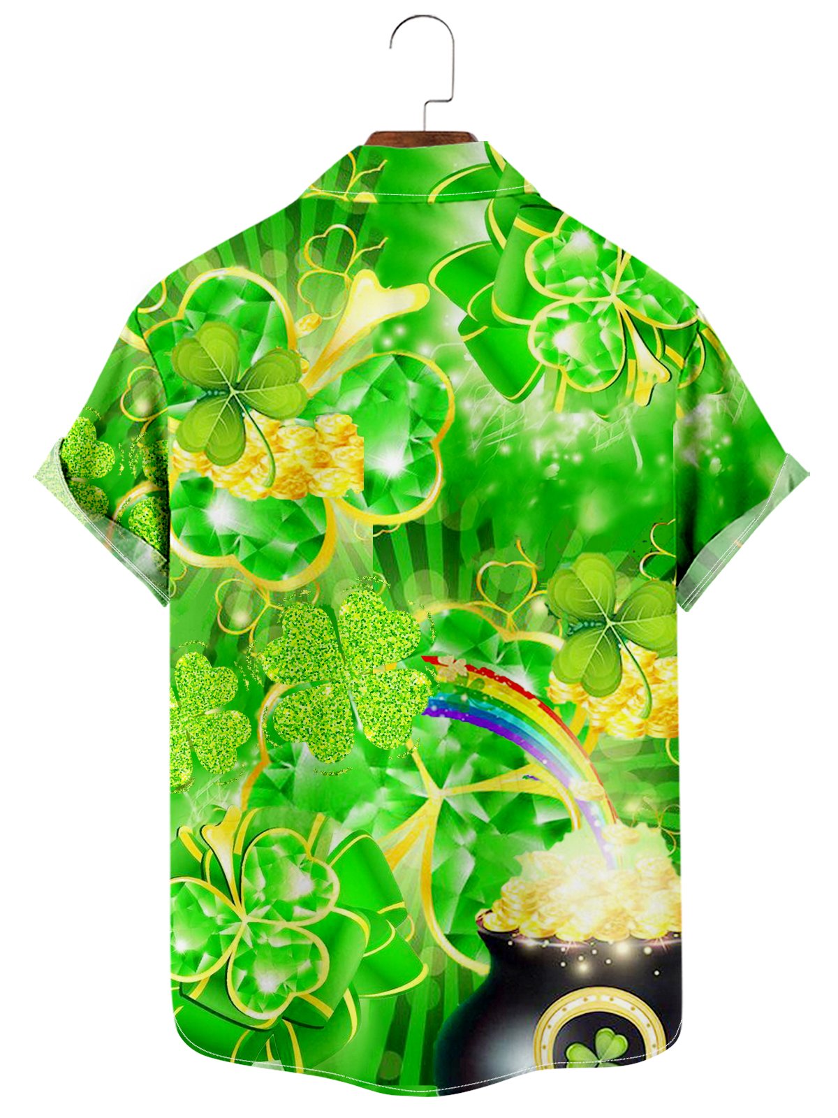 St. Patrick's Day Clover Hat Men's Large Shirt