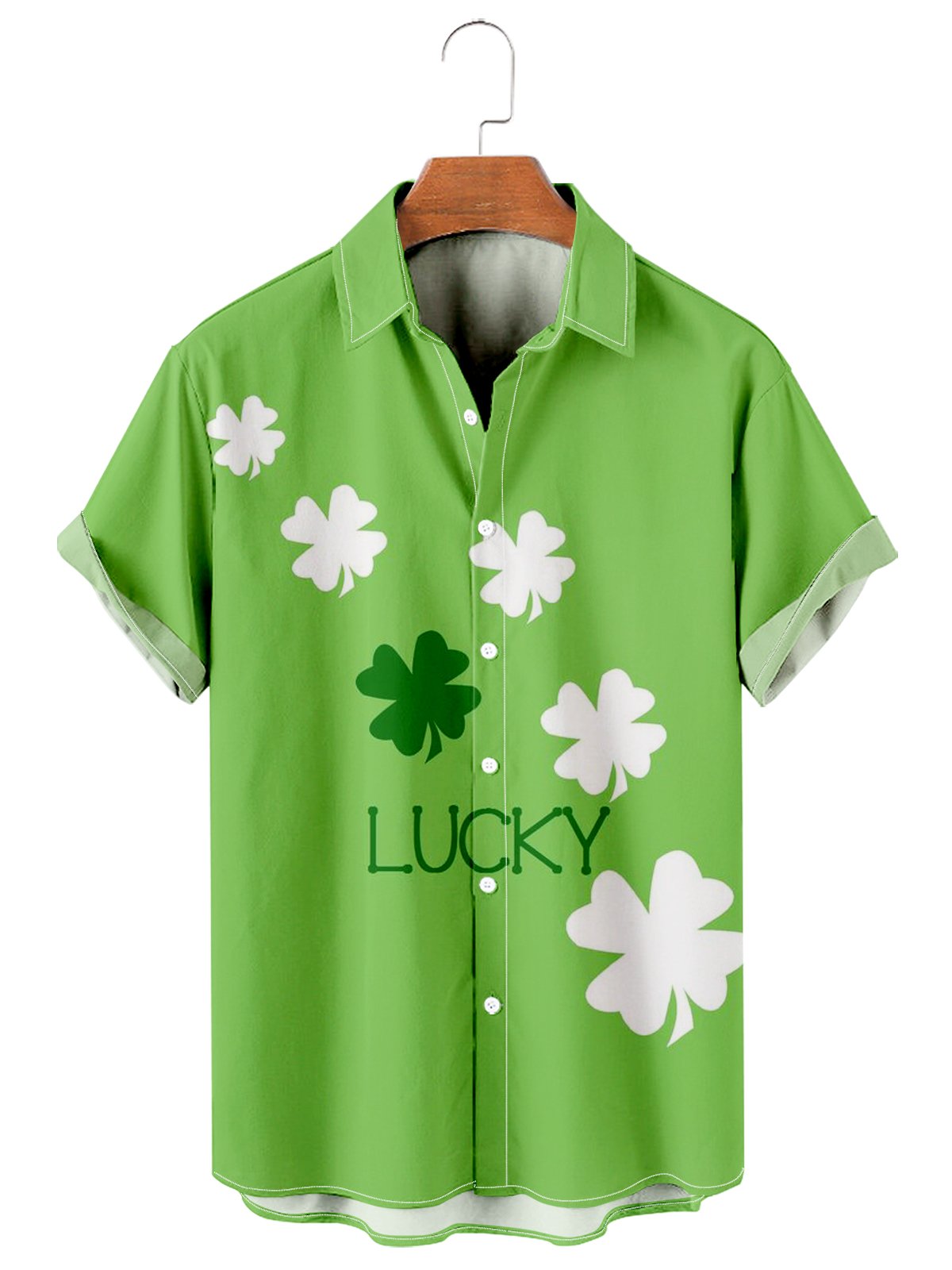 St. Patrick's Day casual loose men's plus size short-sleeved