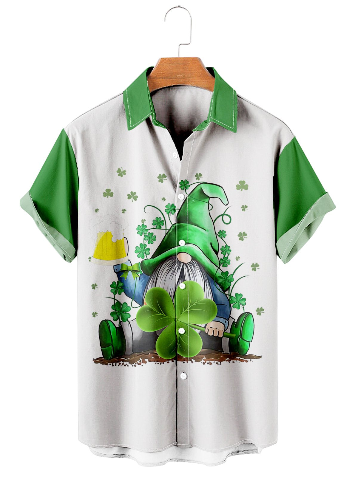 Simple Saint Patrick Elf Casual Men's Large Shirt