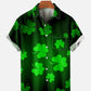 St. Patrick's Day Clover Print Men's Large Shirt