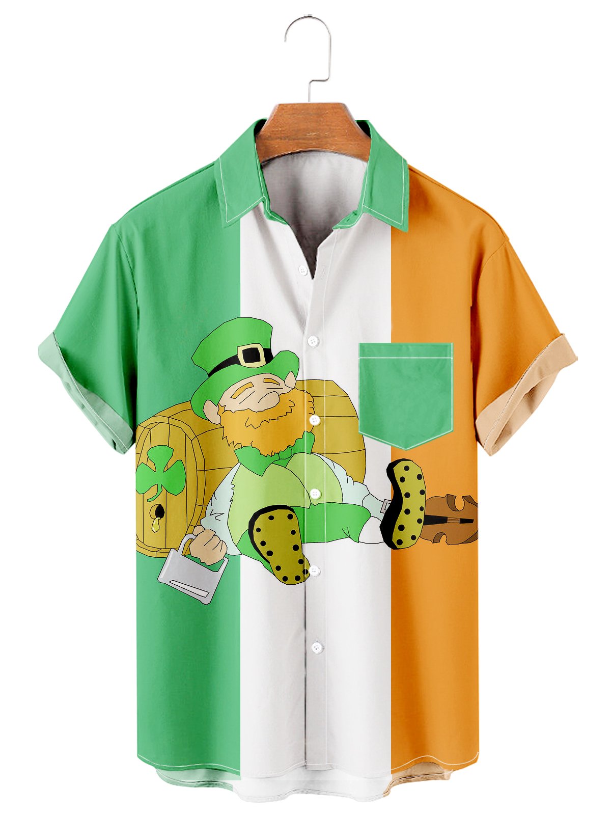 St. Patrick's Day Stitched Simple Men's Shirt