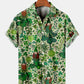 St. Patrick's Day Clover Casual Loose Men's Large Short Sleeve Shirt