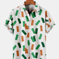 St. Patrick's Day Colorful Geometric Pattern Casual Men's Large Short Sleeve Shirt