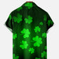 St. Patrick's Day Clover Print Men's Large Shirt
