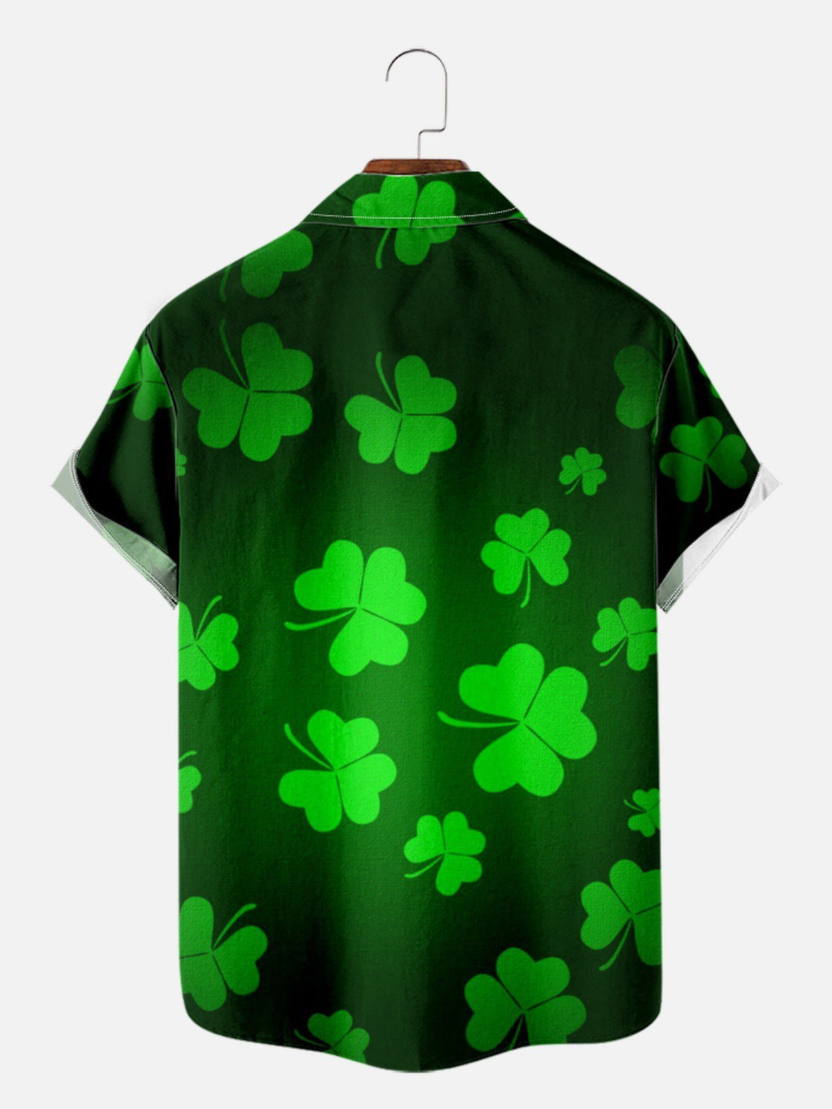 St. Patrick's Day Clover Print Men's Large Shirt