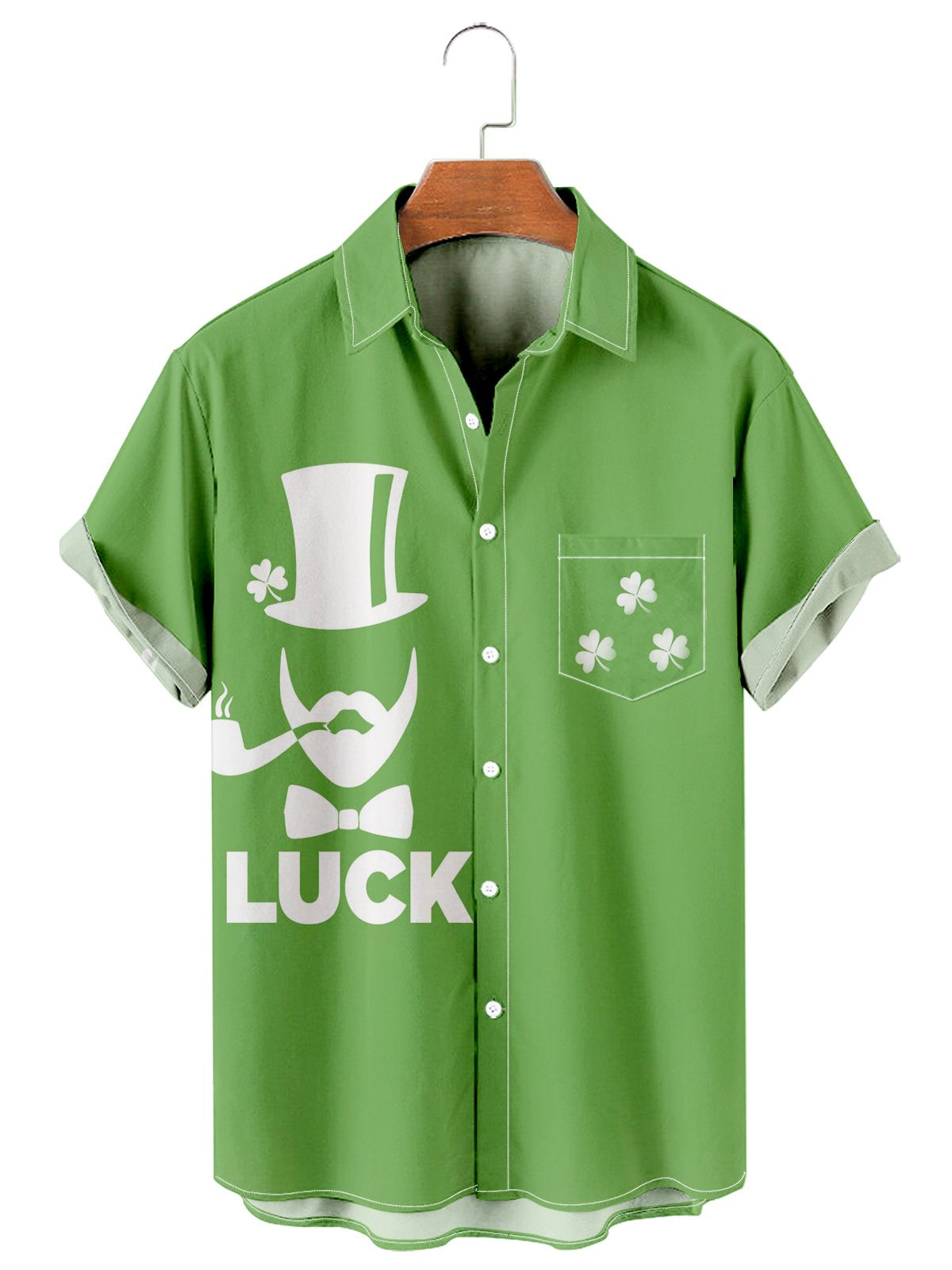 Simple St. Patrick's Day Lucky Men's Large Shirt