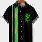 Simple St. Patrick's Day Clover Stitching Men's Large Shirt