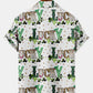 St. Patrick's Day Clover Lucky Casual Loose Men's Large Short Sleeve Shirt