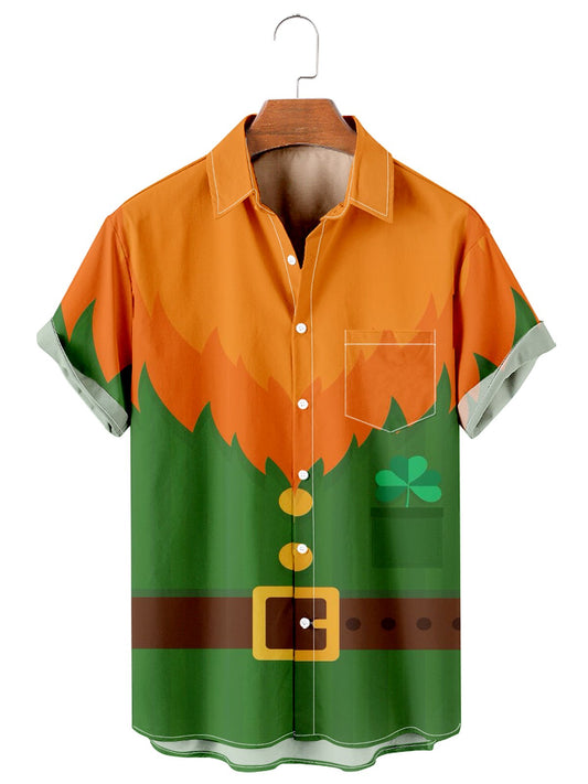 Saint Patrick's Day Elf Men's Casual Shirt