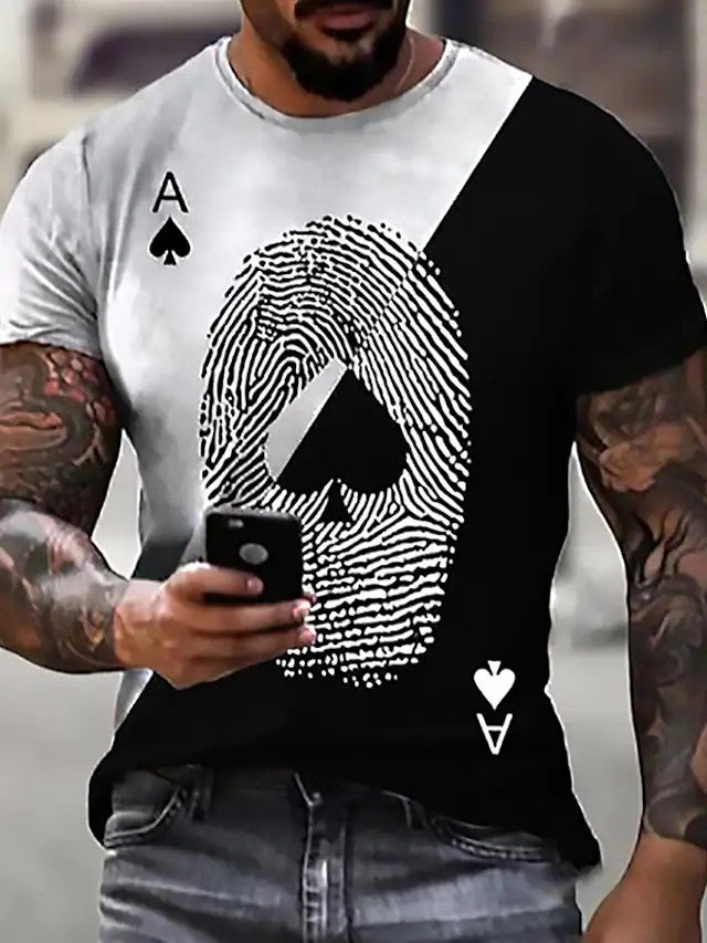 Men's T-shirt 3D Print Casual Designer Big and Tall Short Sleeve Daily Tops