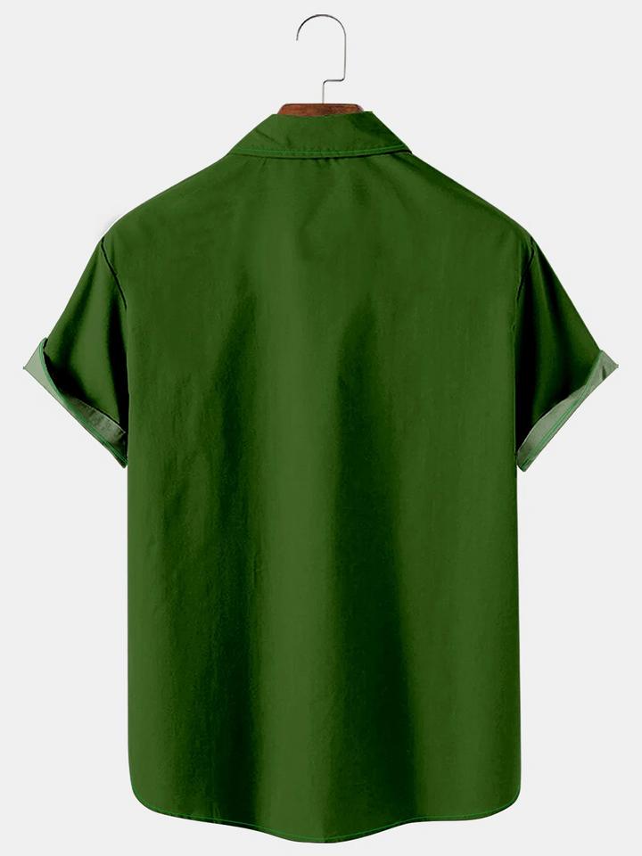 Simple St. Patrick's Day Color Blocking Men's Large Shirt