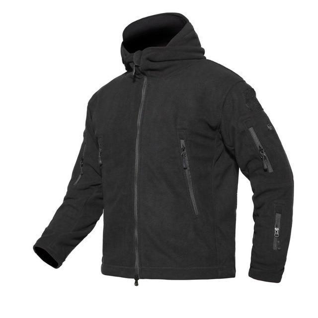 Military Fleece Tactical Jacket Solid Casual Hooded Jacket Army Zipper Coat Outdoor Thermal Ventilation Sports Polar Clothes