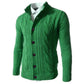 Men Sweater Winter Casual Solid Embroidery Buckle Long Sleeve Knitted Warm Cardigan