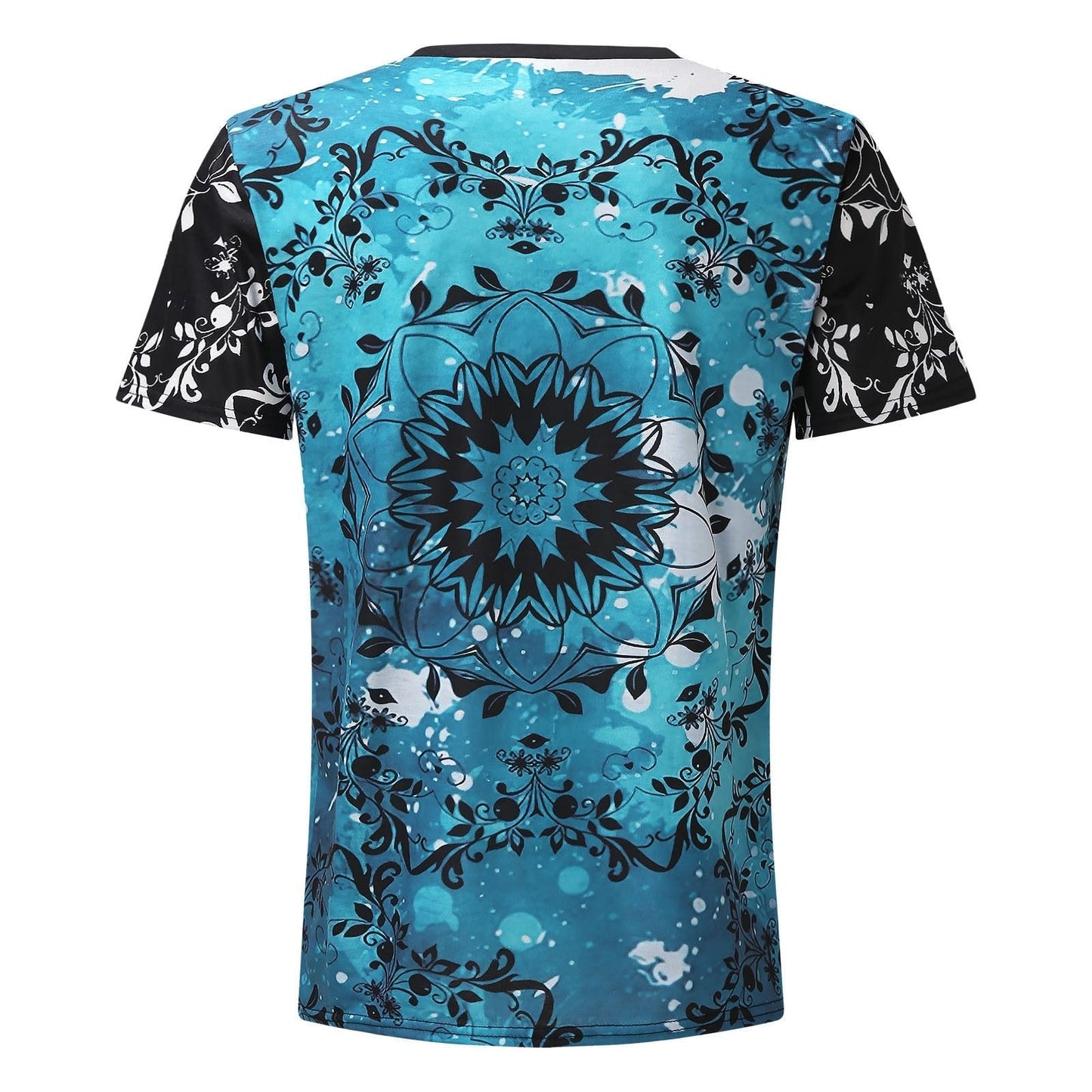 Men Summer Casual Slim 3D Printed Short Sleeve T Shirt