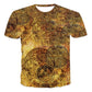 Men 3D Tees New Men's Summer 3D Printed Compass T-Shirt Hip-Hop Style Large Size T-Shirt Cross Style Short Sleeve Clothing