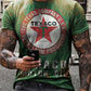 Men 3D Tees Casual Round Neck Short Sleeve  Playing Cards Printing