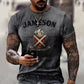Men 3D Tees Casual Round Neck Short Sleeve  Playing Cards Printing